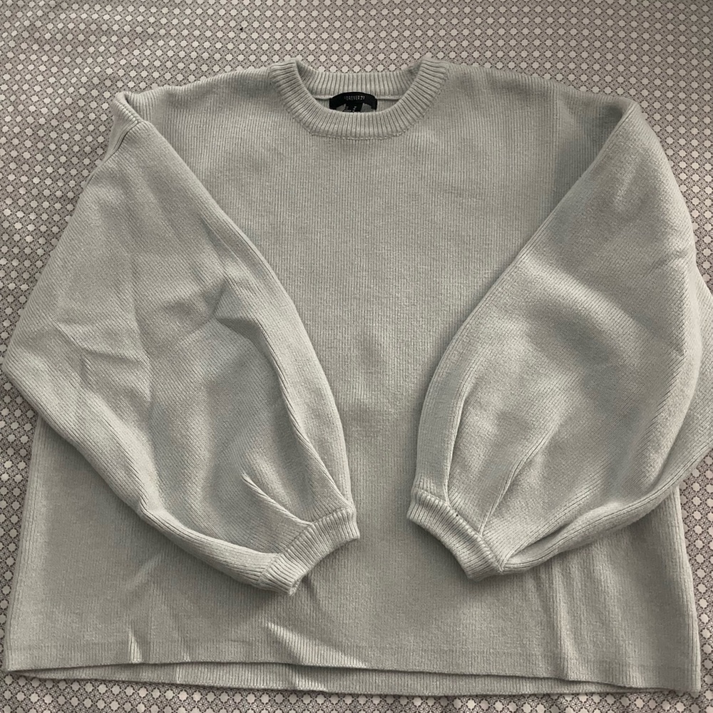 Ribbed Sleeve Sweater